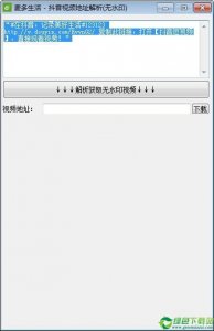 抖音短视频地址分析 v1.1.1.1免费版