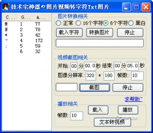 图片视频转文本TXT字符图像