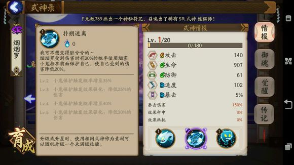 阴阳师体验服烟烟罗技能图鉴 烟烟罗觉醒之后如何
