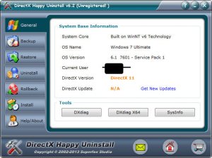 directx卸载工具(DirectX Happy Uninstall)