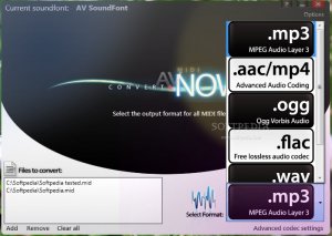 MIDI转MP3音频文件(AV MIDI Converter)