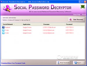 社交网站密码找回(Social Password Decryptor)
