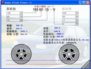 汽车轮胎计算器