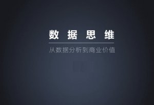 数据思维:从数据剖析到商业价值